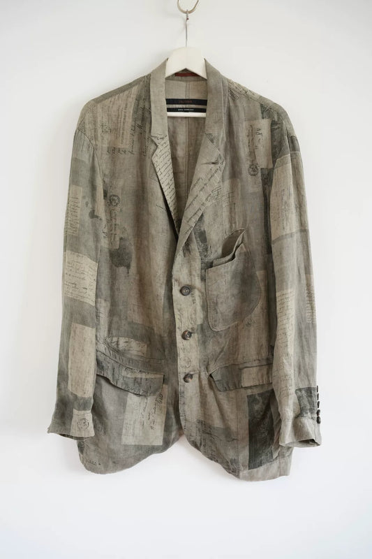 ziggy chen linen suit jacket