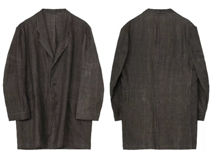 yohji yamamoto ink-dyed linen jacket