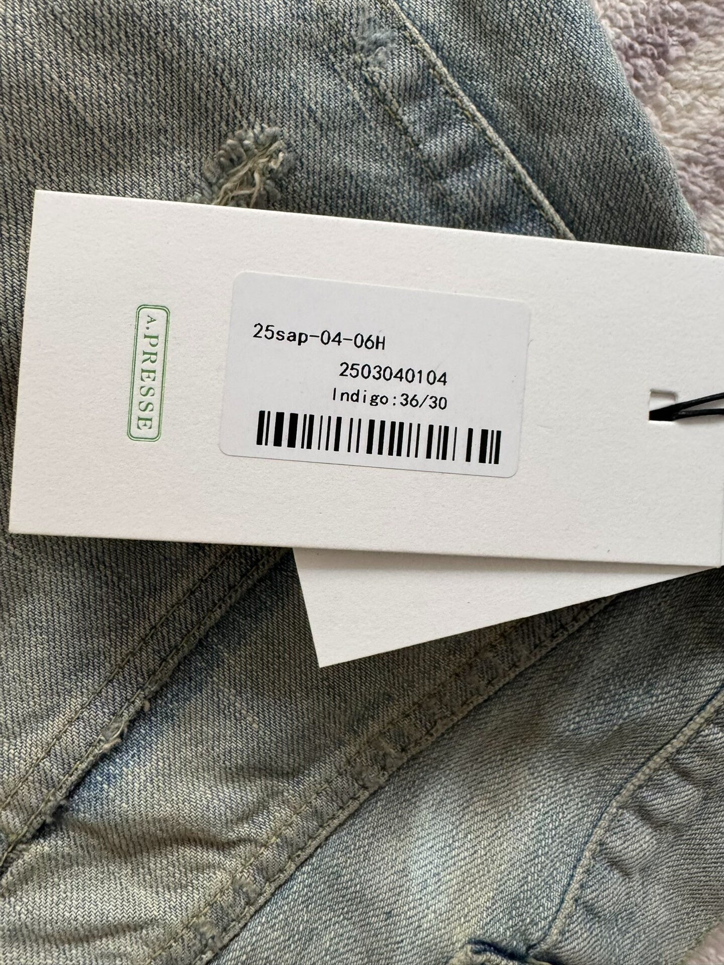 washed wide denim pants by A.PRESSE