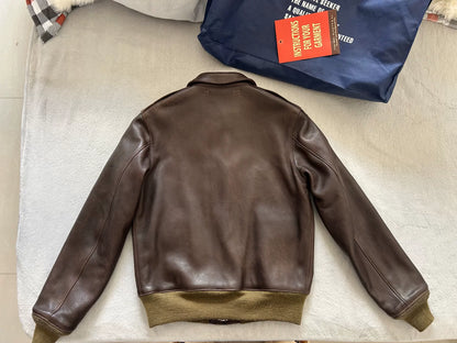 real mccoy A2 brown leather jacket