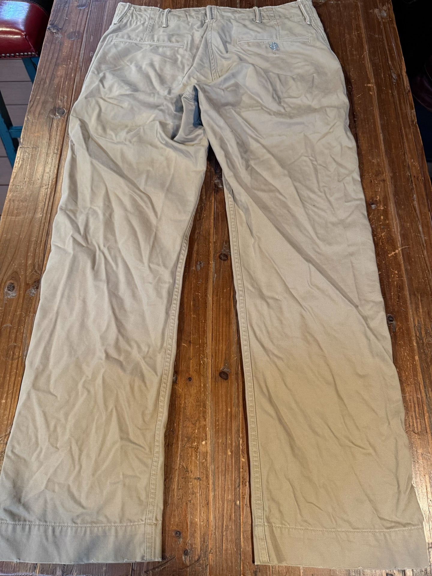 RRL Beige Khaki Officer Pants