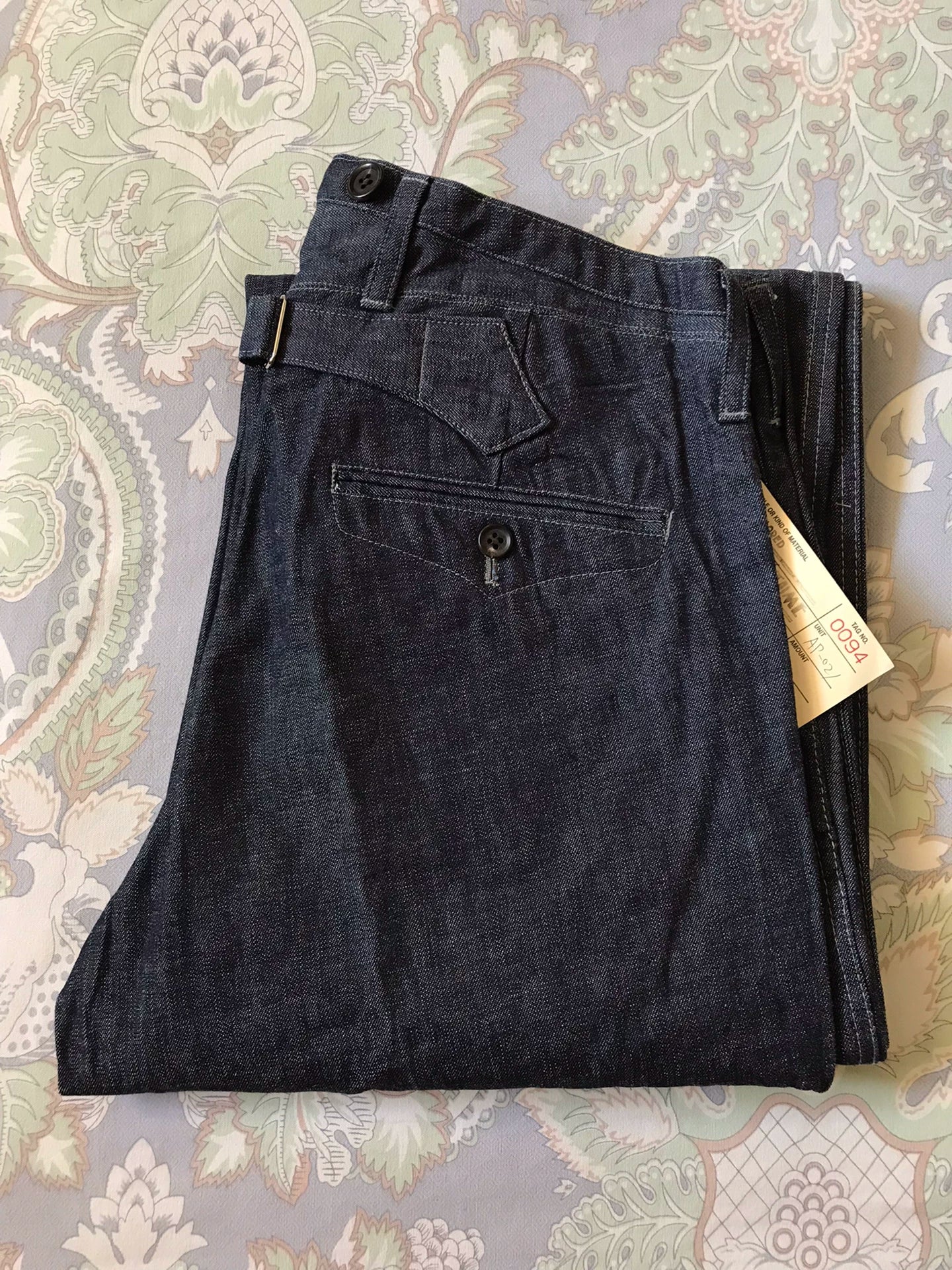 Adjustable Loose Straight Denim Cargo Pants