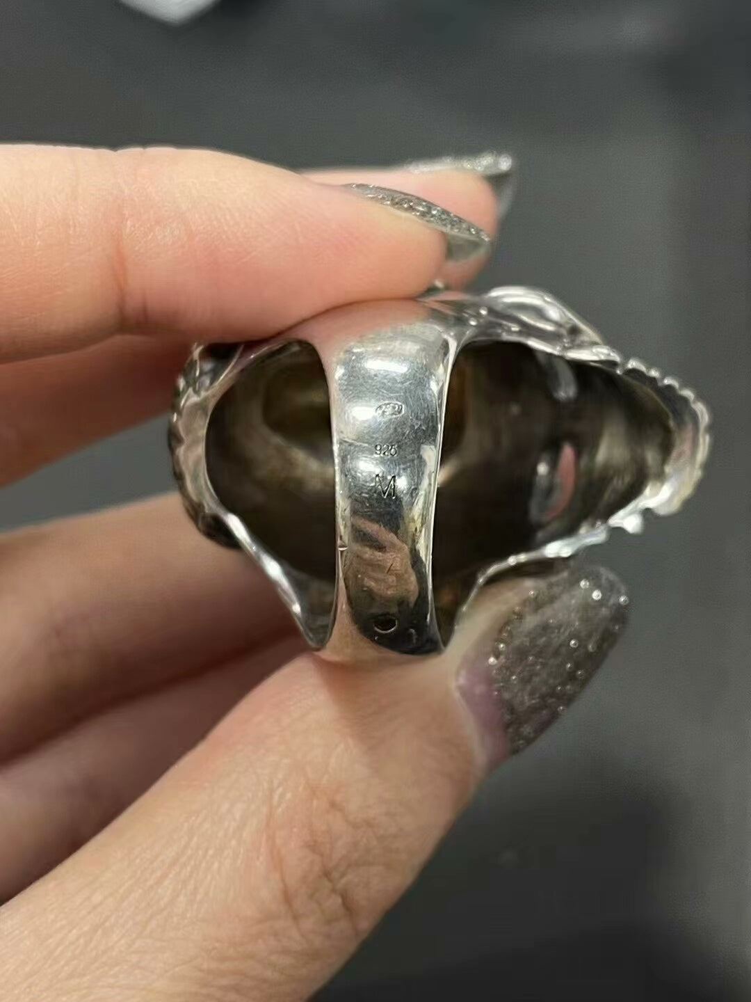 vivienne westwood skull ring with snake design