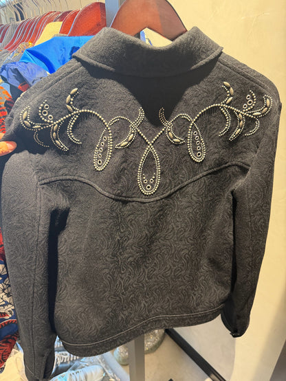 Saint Laurent Cropped Pearl Sequin Jacket