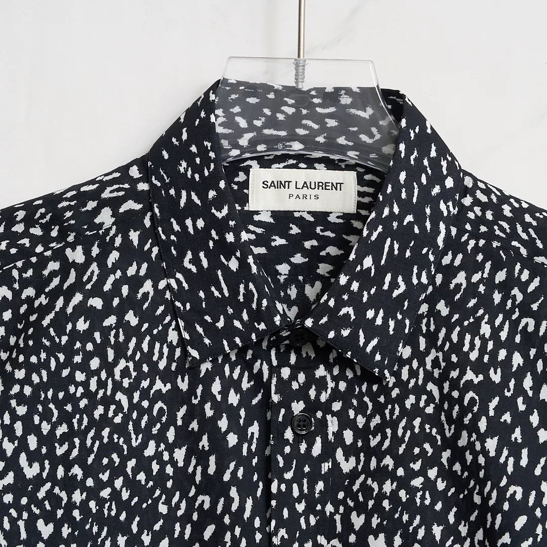 Saint Laurent Polka Dot Long-Sleeve Shirt