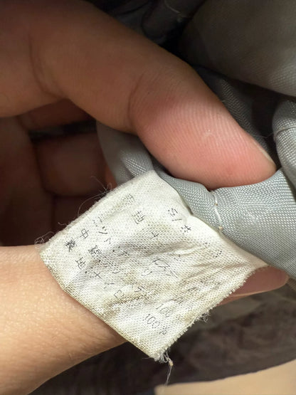 issey miyake logo patch metallic nylon jacket