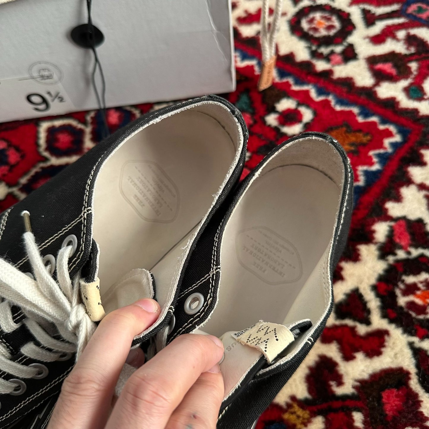 visvim skagway canvas shoes size 9.5