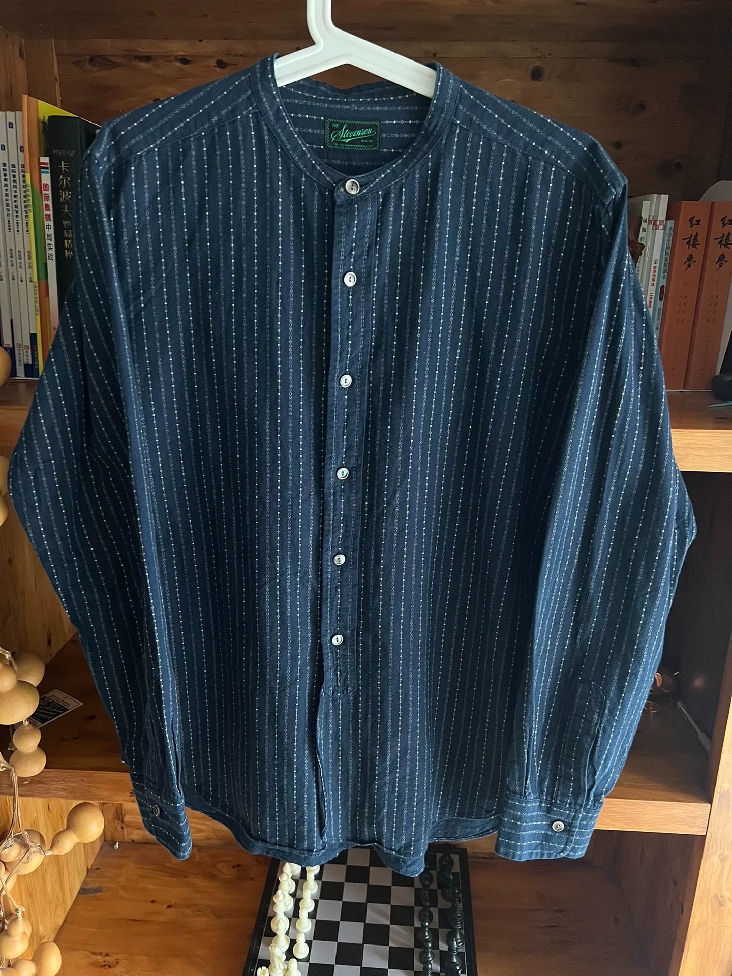 indigo stripe shirt by stevenson overall co