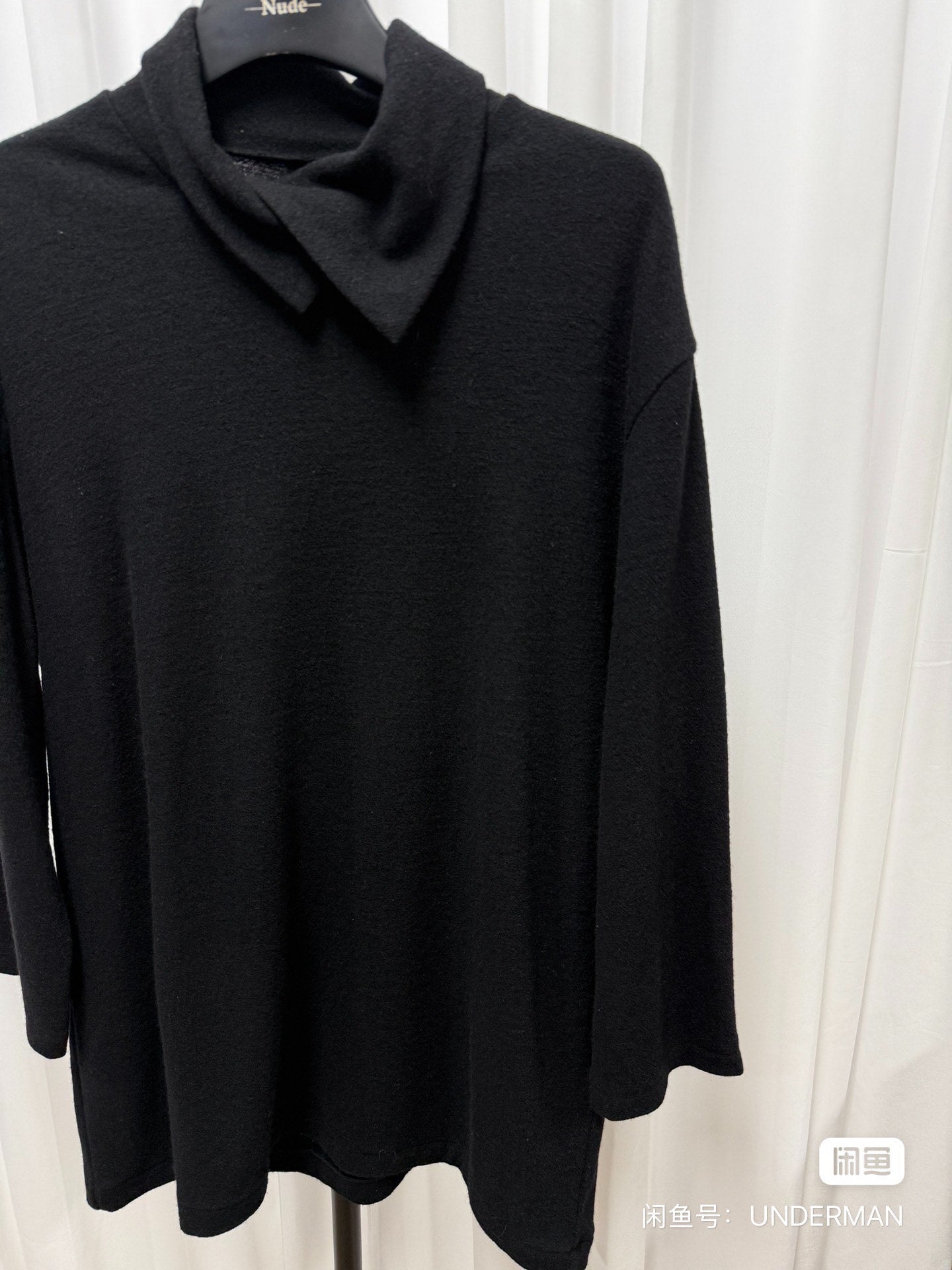 Yohji Yamamoto Black Wool Turtleneck