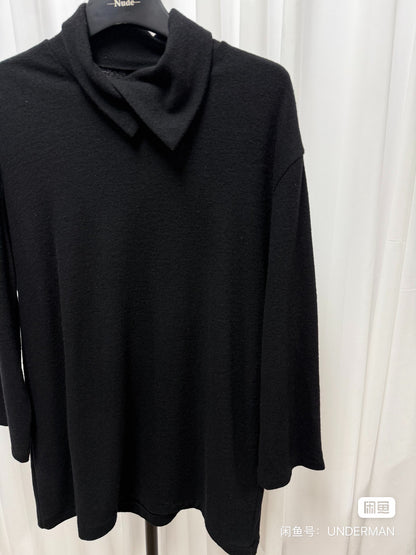 Yohji Yamamoto Black Wool Turtleneck