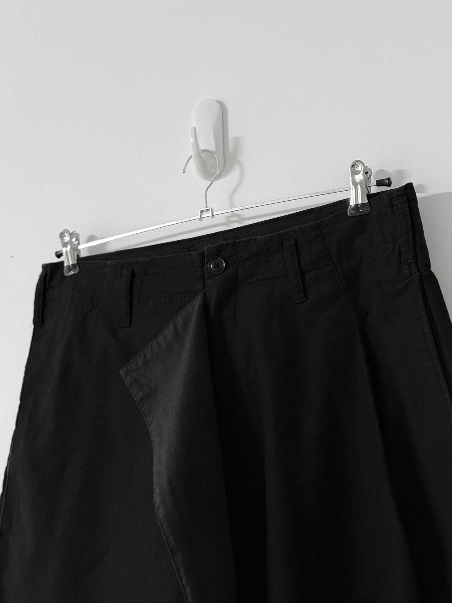 Yohji Yamamoto Asymmetric Cropped Wide-Leg Pants