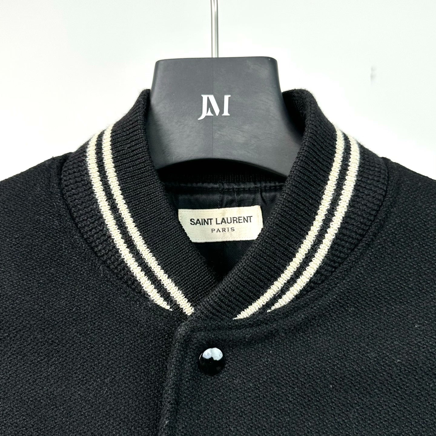 Saint Laurent Striped Baseball Jacket