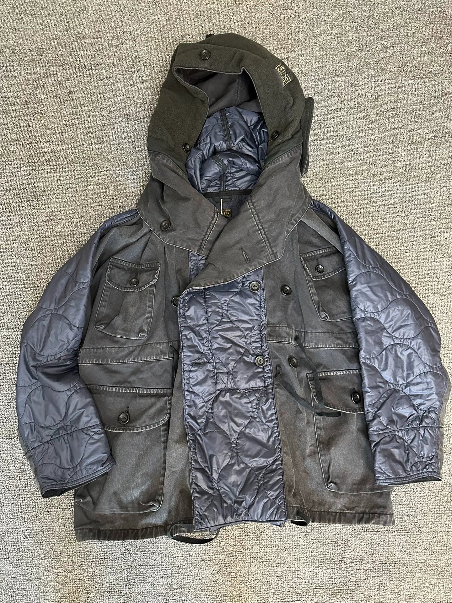 kapital ring coat with complex patches
