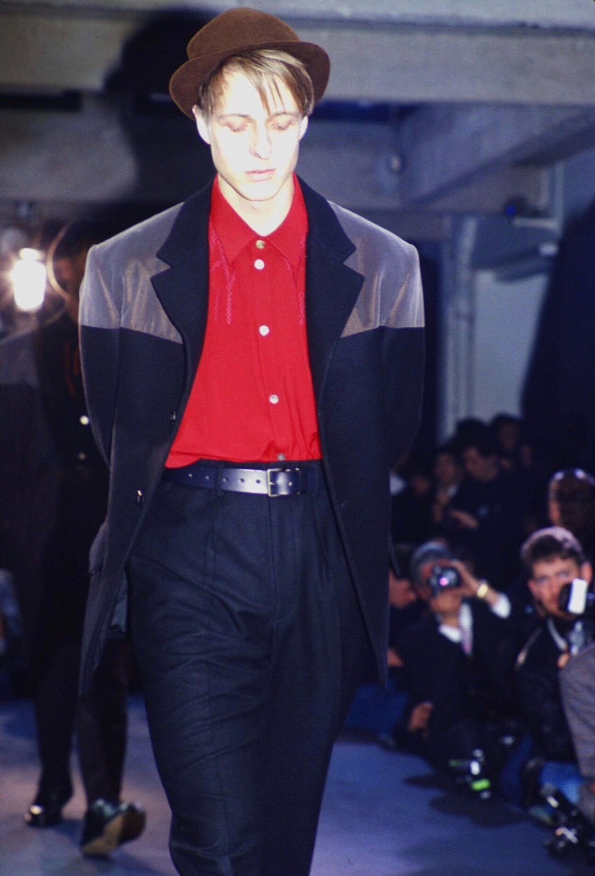 Yohji Yamamoto 88AW Sample Red Wool Shirt