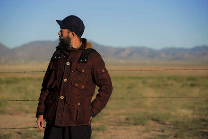 freewheelers field master jacket in burgundy