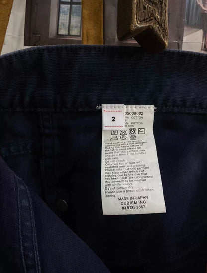 slim contrast dyed corduroy casual pants