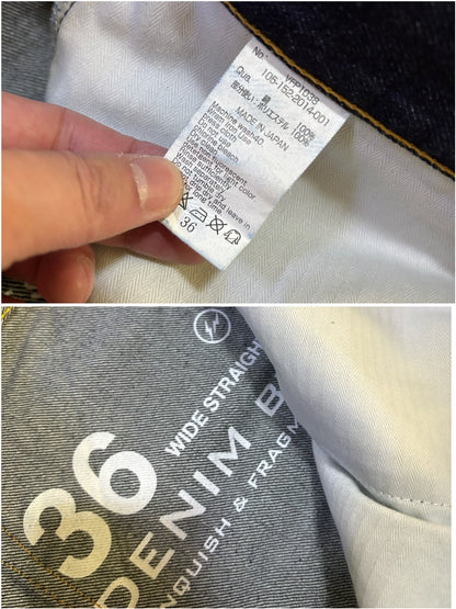 vanquish & fragment distressed denim pants