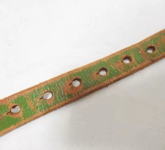 Kapital Narrow Green Leather Belt