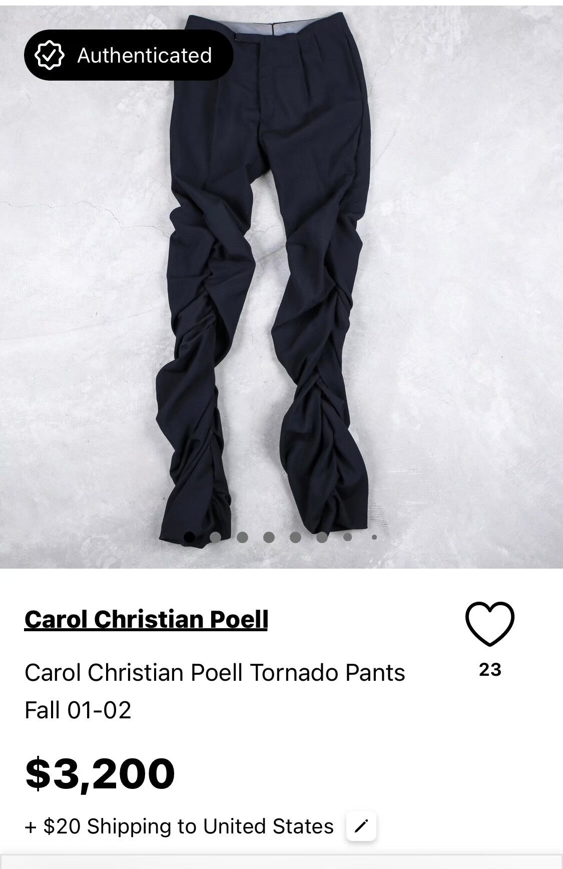 Carol Christian Poell CCP Tornado OG Trousers