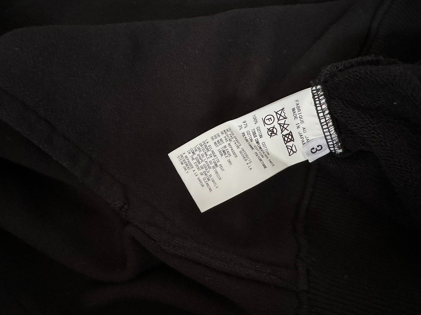 black oversized hoodie by yohji yamamoto