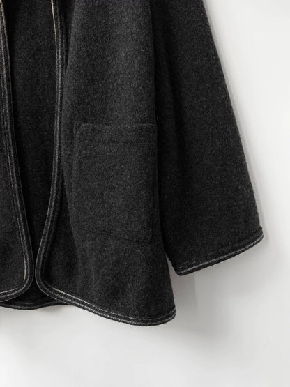 Yohji Yamamoto Wool Jacket with Contrast Edges