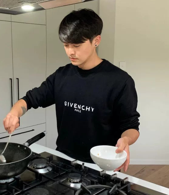 givenchy black logo sweatshirt with flaws