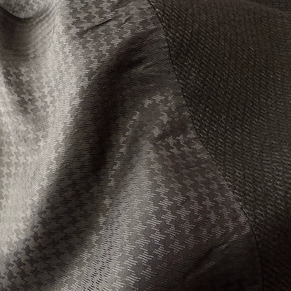 black mix fabric collarless jacket