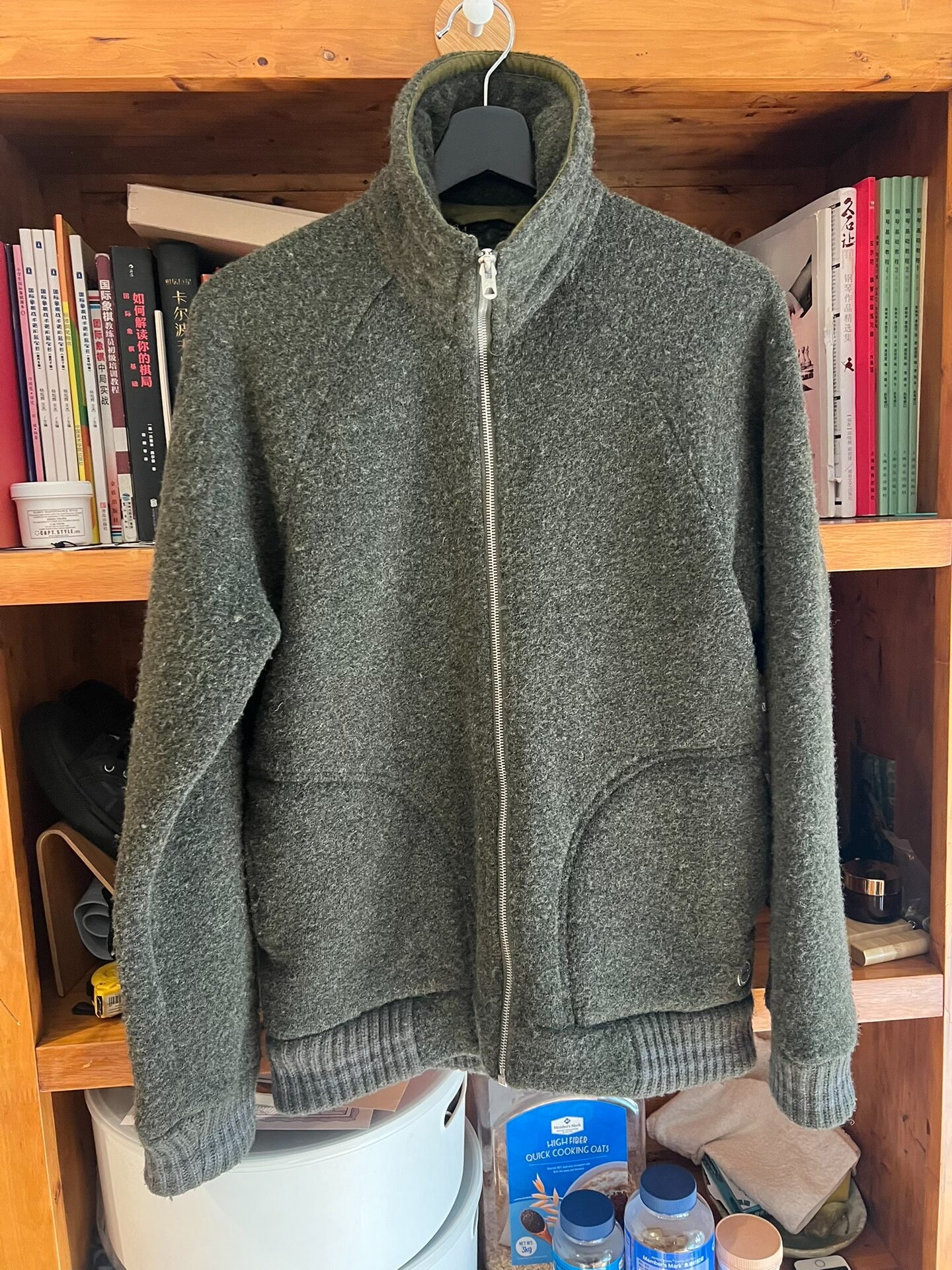 nigel cabourn wool jacket with riri zipper