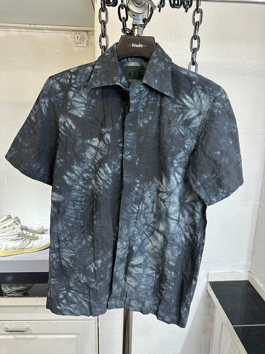 Yohji Yamamoto Pleated Tie-Dye Shirt