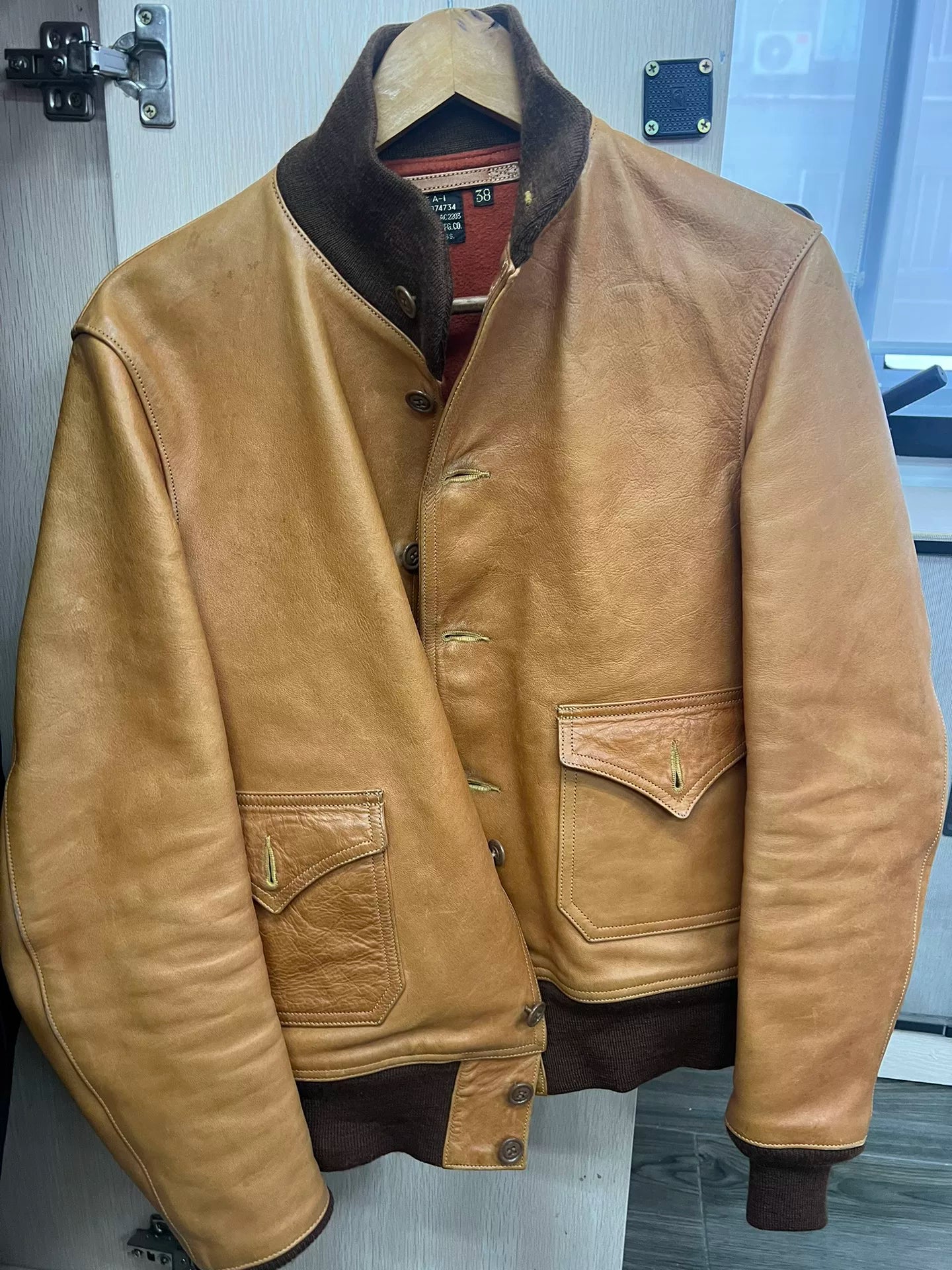 Classic Brown Leather Jacket Freewheelers A1