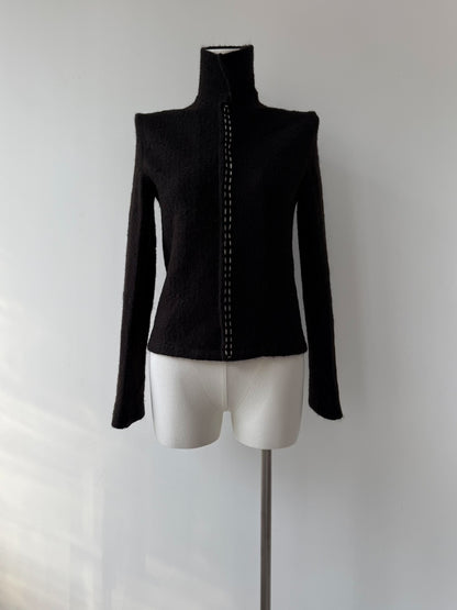 yohji yamamoto y's wool coat with buttons