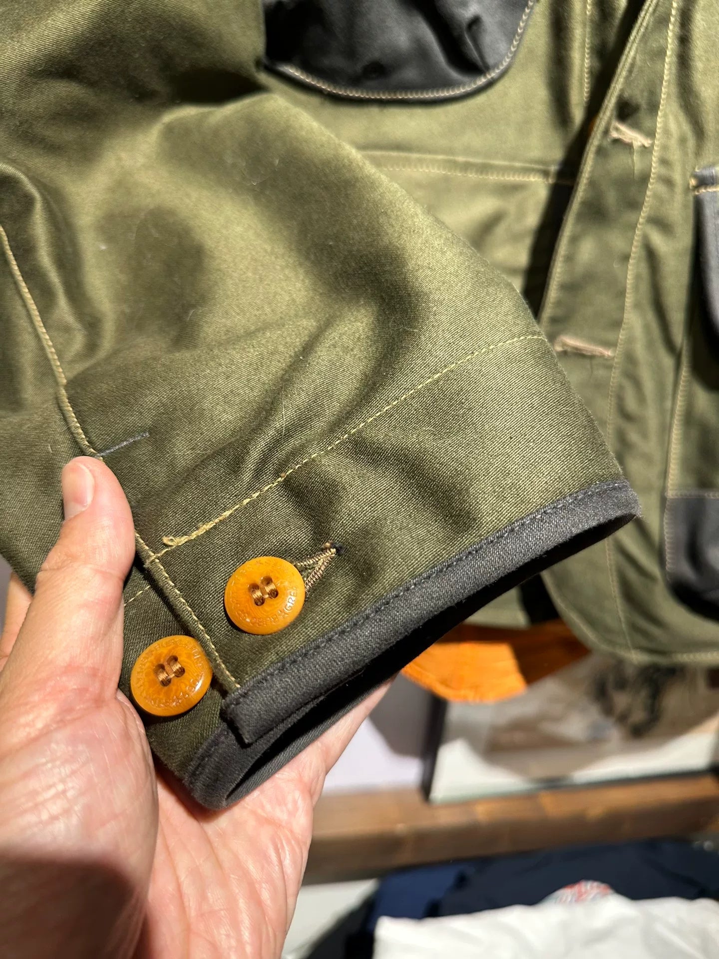 Freewheelers Worcester Hunting Coat in Olive Green