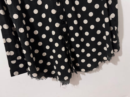 Saint Laurent Polka Dot Shirt with Fringes
