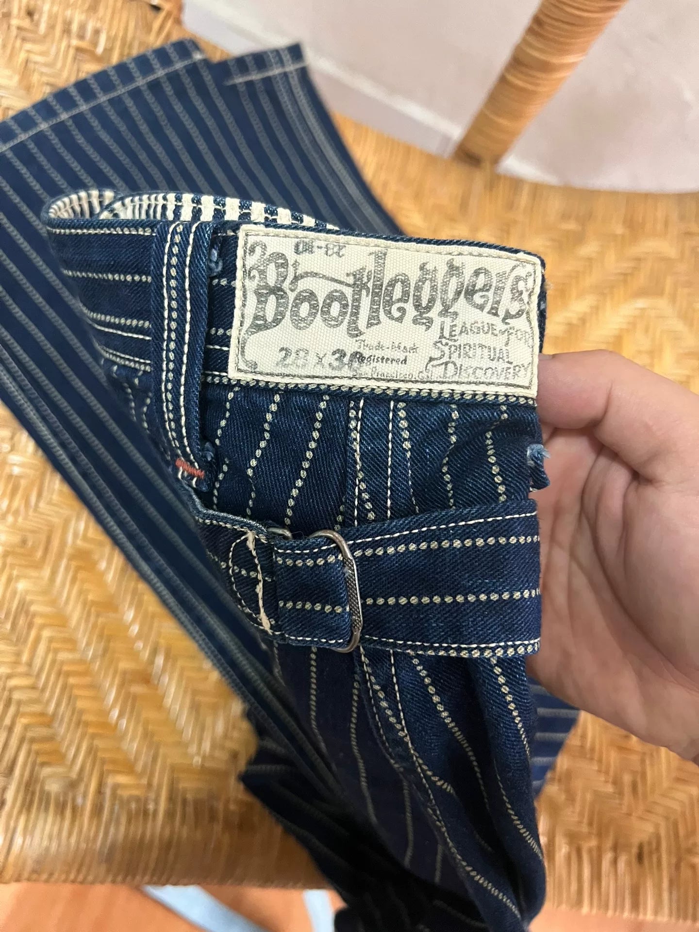 Freewheelers Skull Horse Discharge Print Pants 28