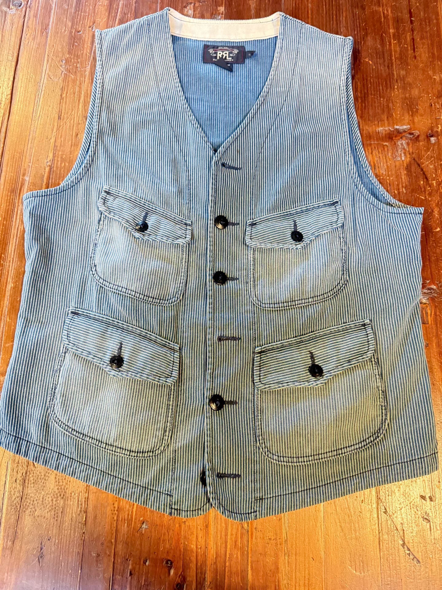 RRL Striped Vest Size S