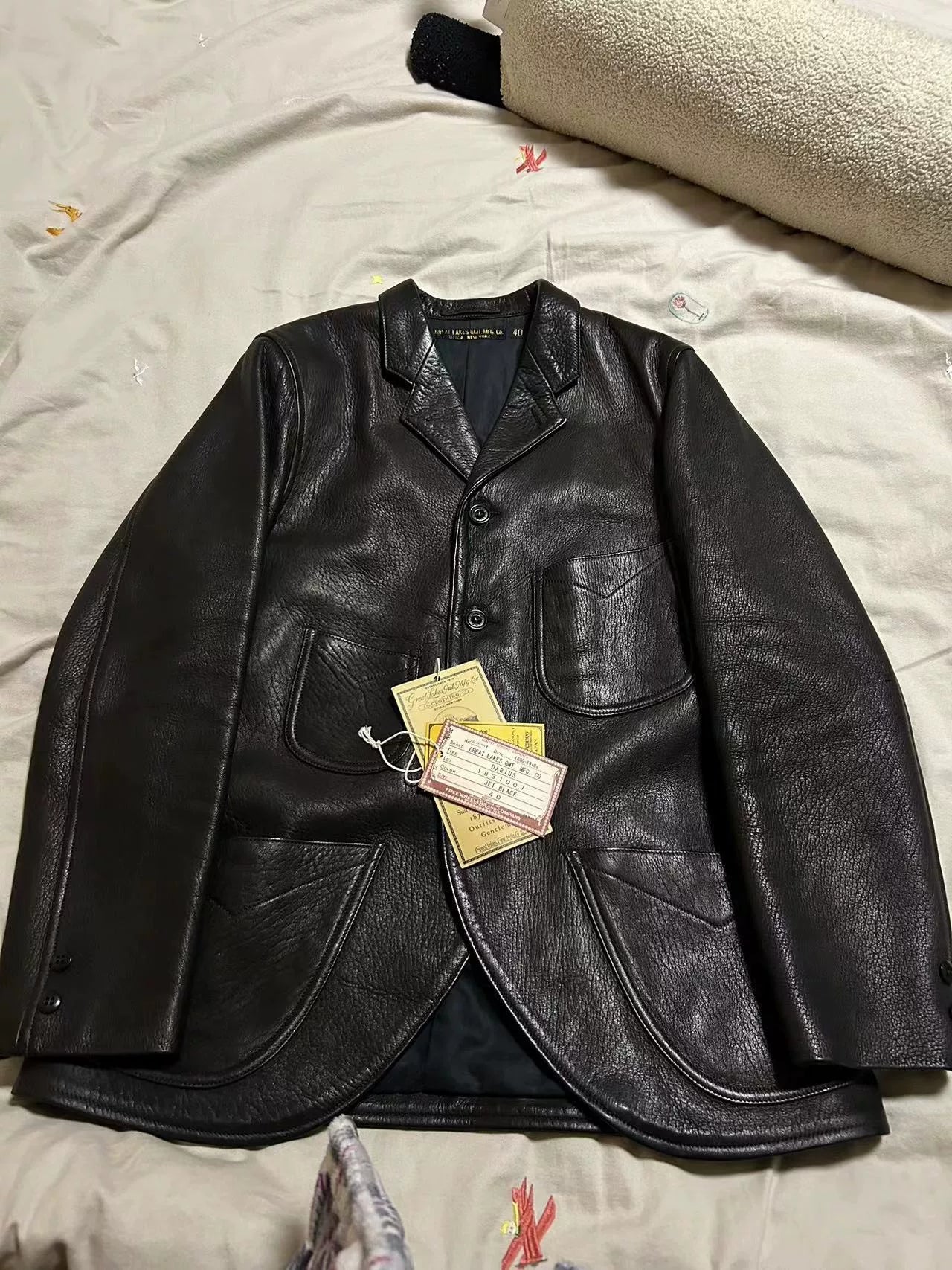 Freewheelers Darius Black deer skin jacket