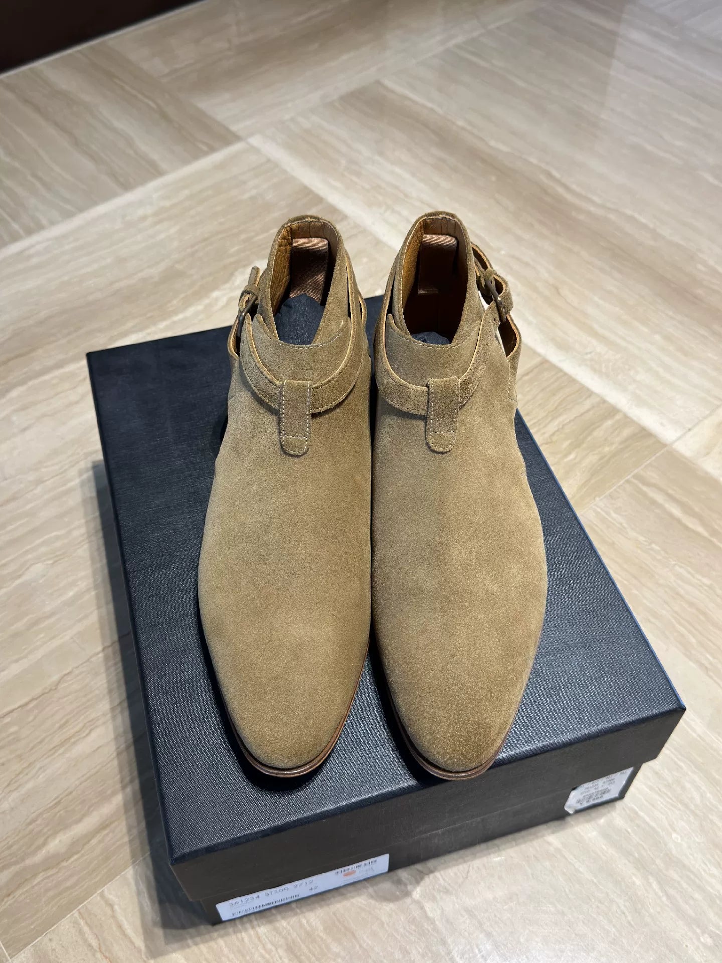 Saint Laurent Wyatt Men's Brown Suede Chelsea Boots