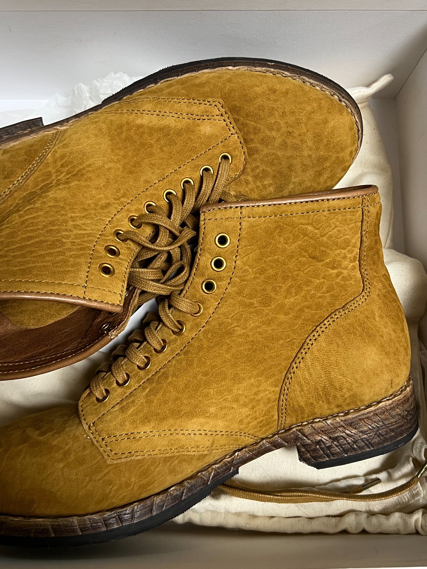 VISVIM BRIGADIER MID-FOLK CAMEL