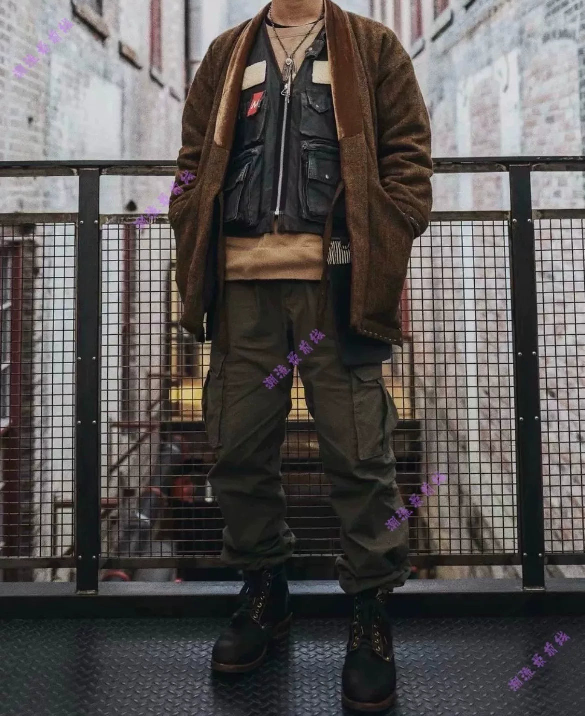 visvim Dotera Coat Harris Tweed Silk Jacket