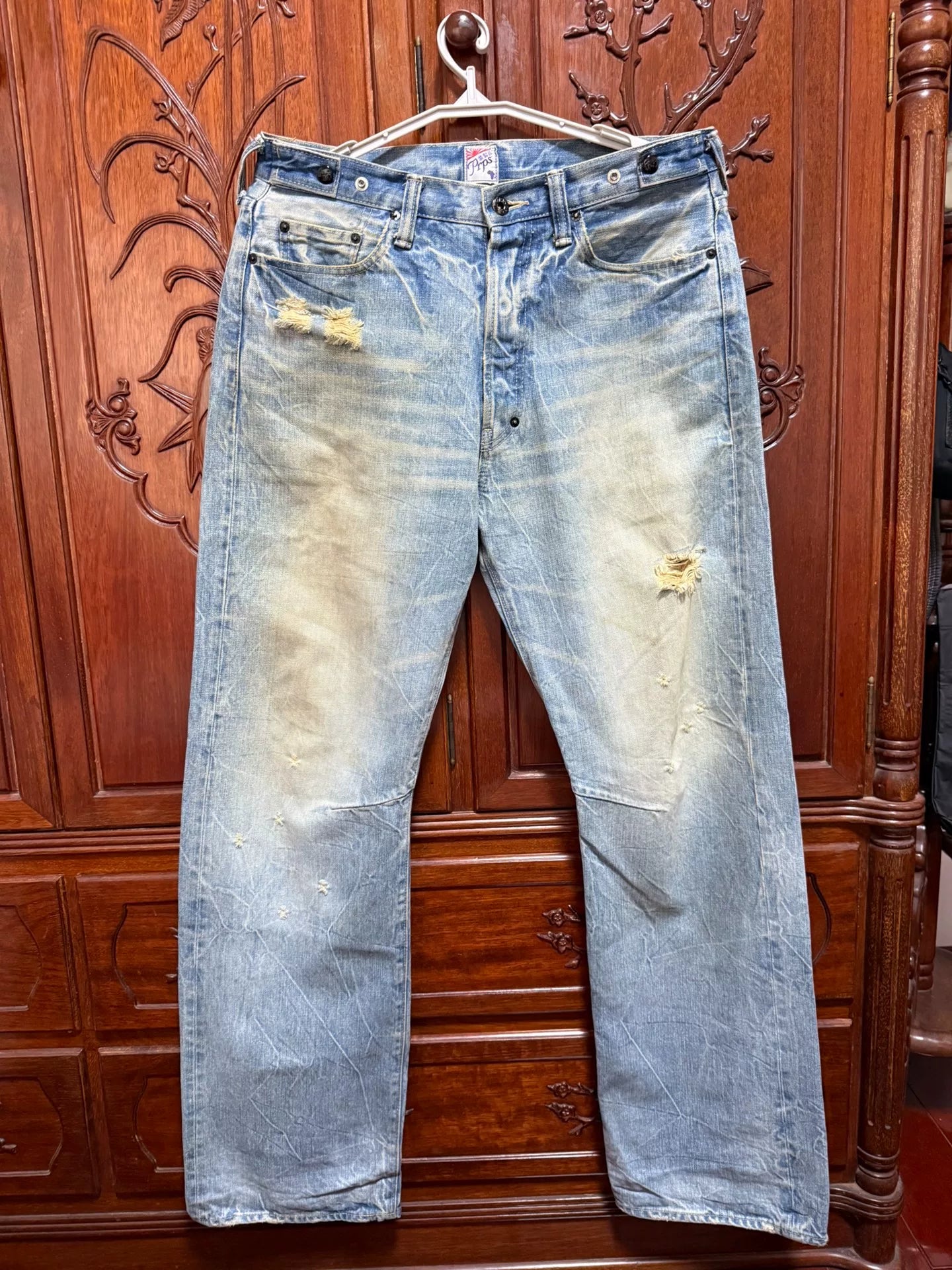 PRPS Men's Straight Wide-Leg Jeans