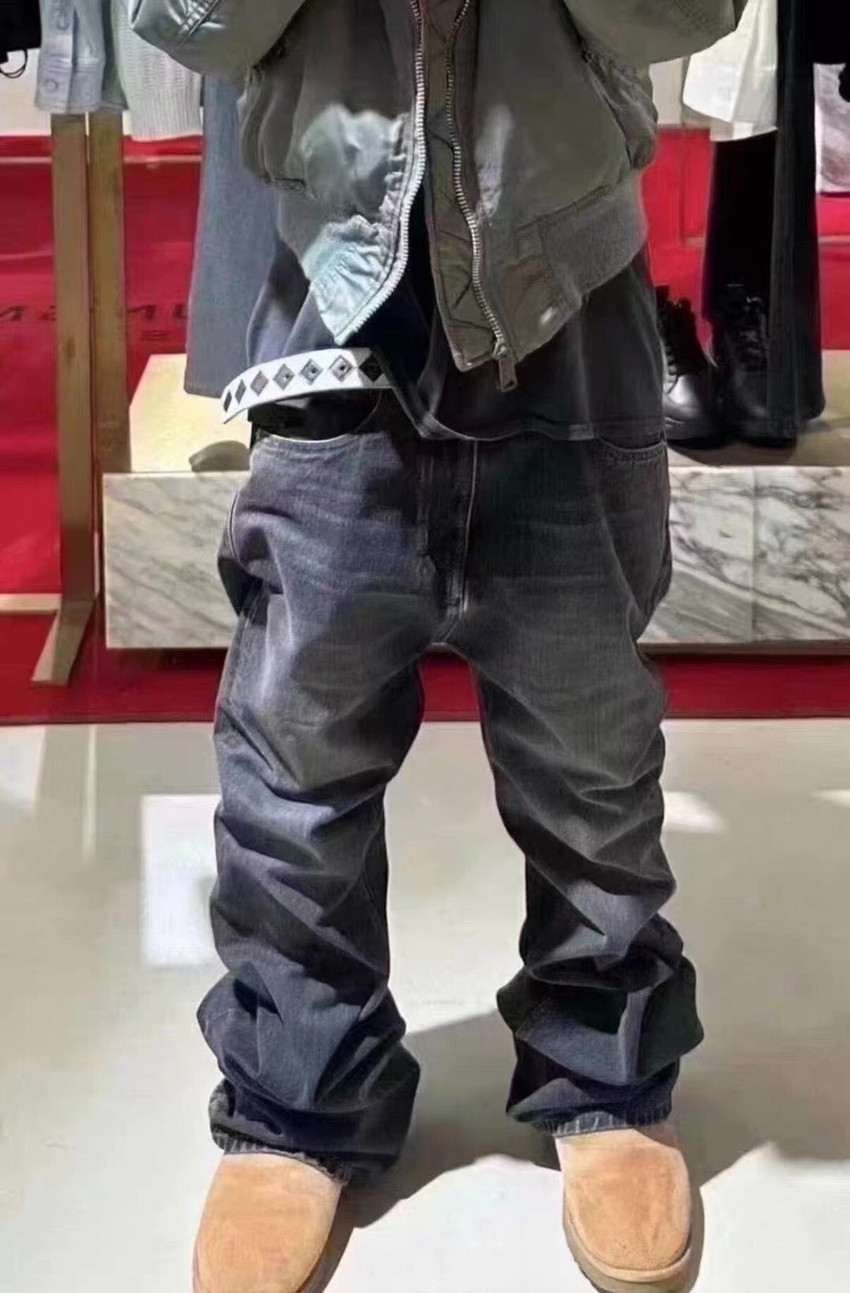 Balenciaga 19AW Wavy Denim Pants