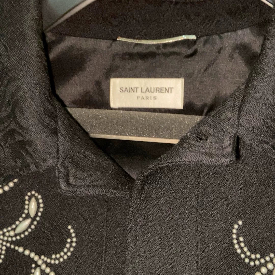 Saint Laurent Men's Beaded Studded Jacket