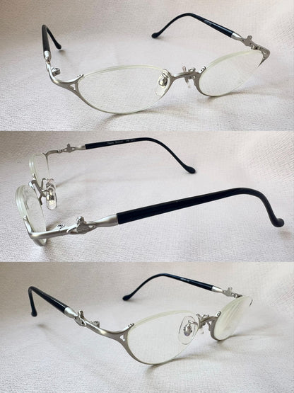 Vivienne Westwood Silver Saturn Half-Frame Glasses