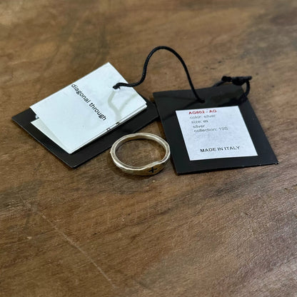 rare m.a+ silver cross ring