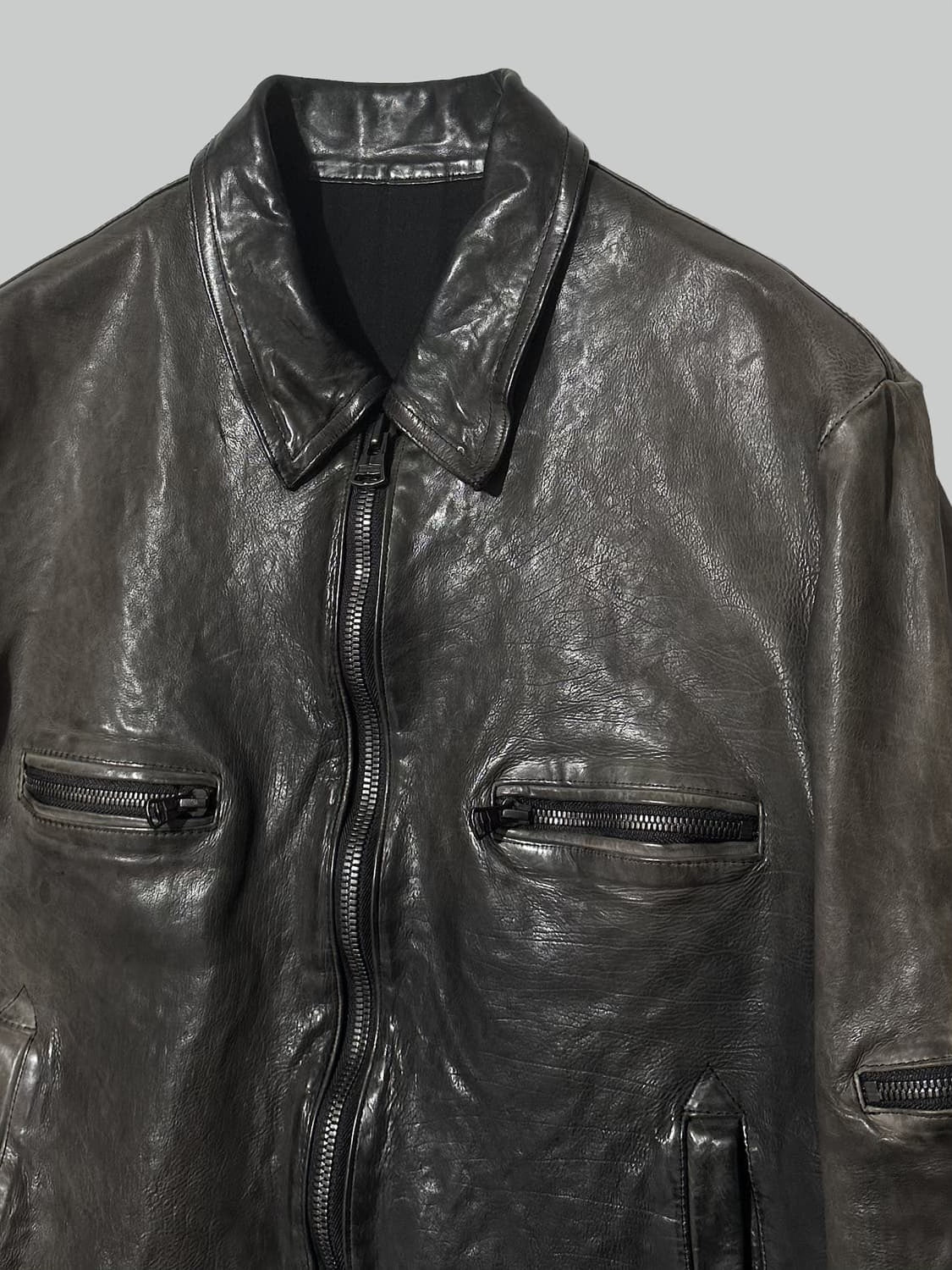 Yohji Yamamoto Backlash Leather Jacket