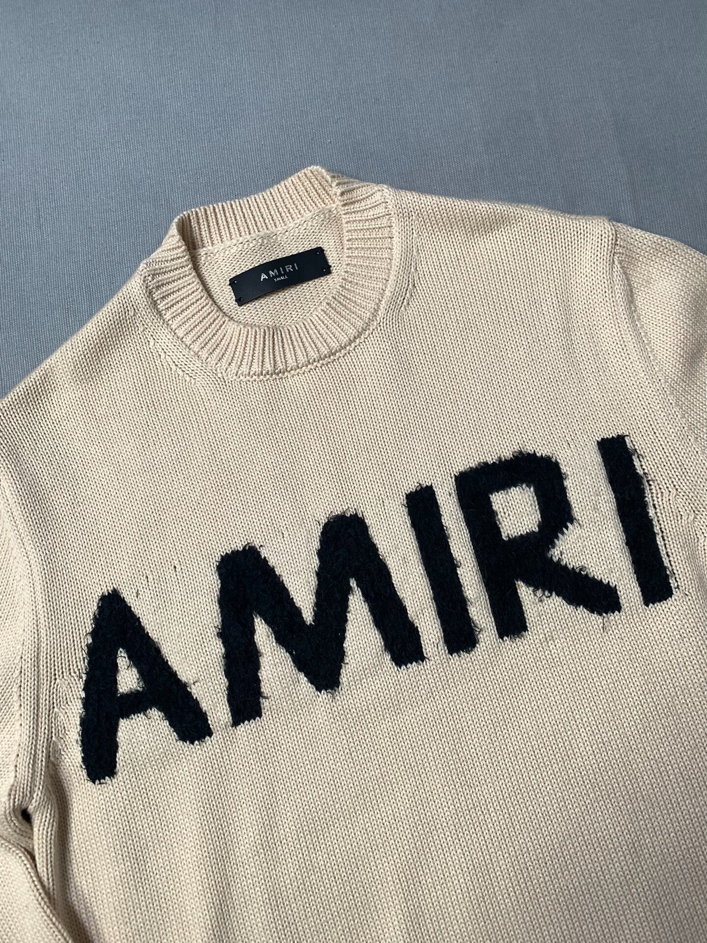 AMIRI Distressed Wool Blend Sweatshirt