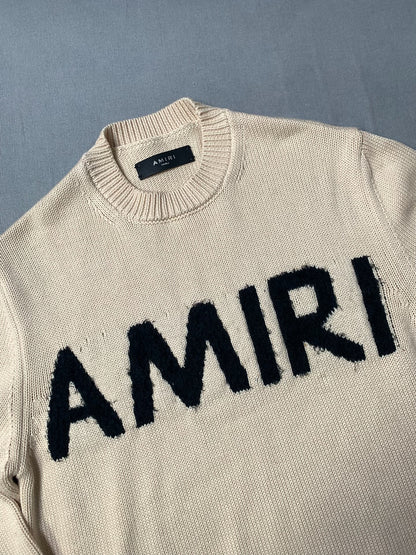 AMIRI Distressed Wool Blend Sweatshirt