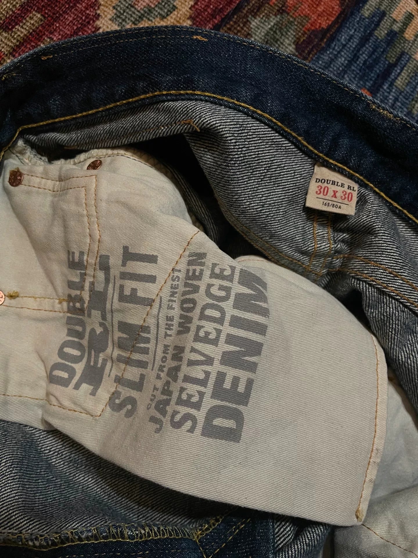 RRL American-Made Yellow Mud Washed Jeans