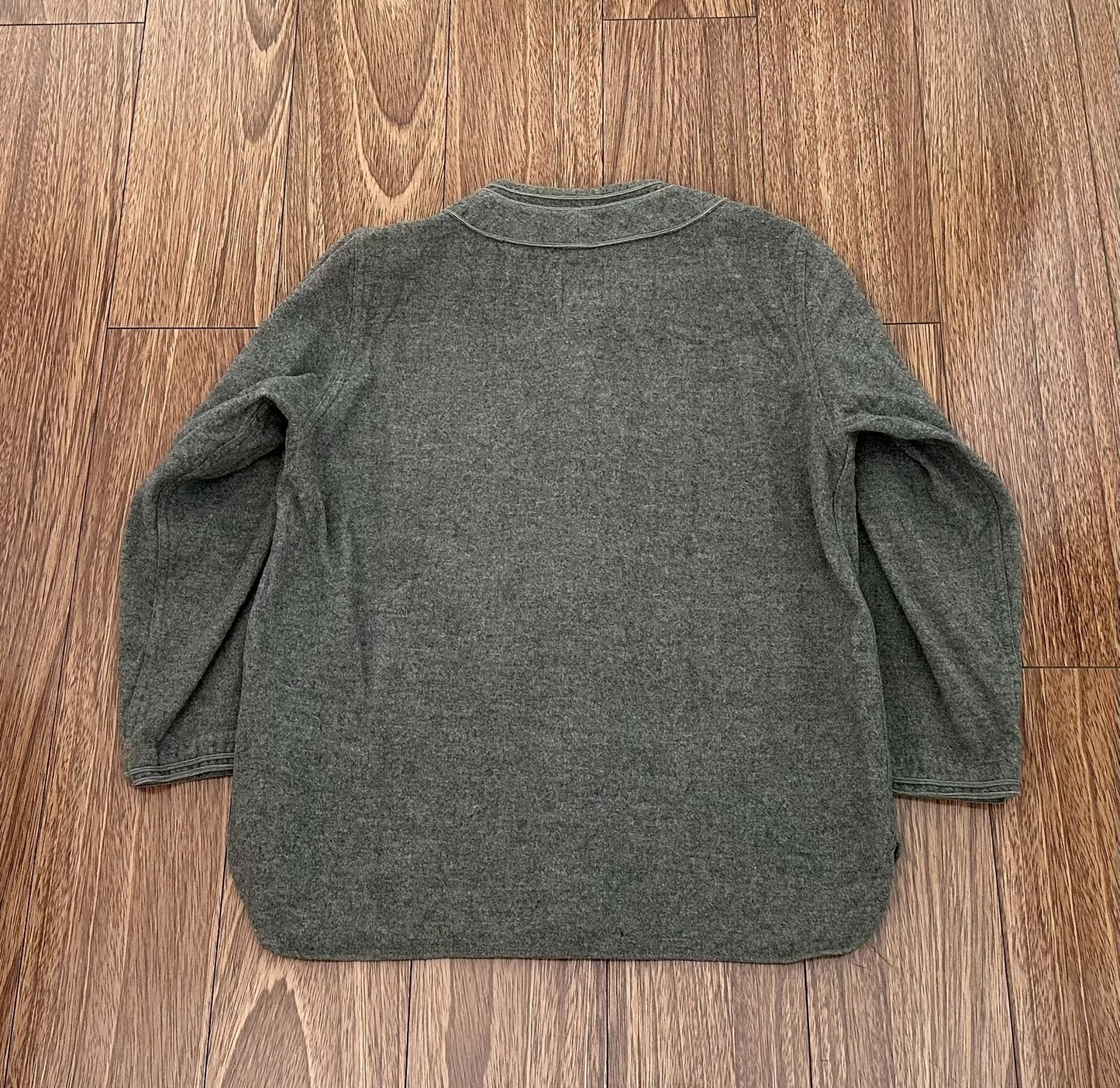 visvim dugout long sleeve shirt in wool linen