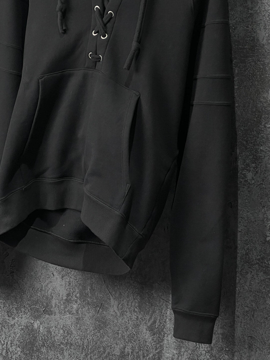 Saint Laurent Black Cotton Hoodie